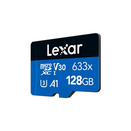 Lexar High-Performance 633x 128GB MicroSDXC UHS-I Memory Card with Adapter