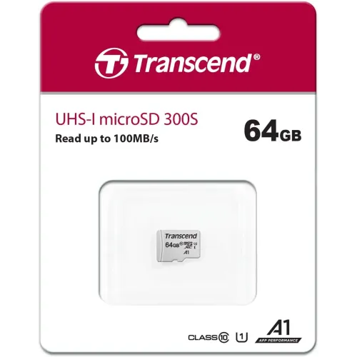 Transcend 64GB MicroSDXC/SDHC 300S Class 10 Memory Card