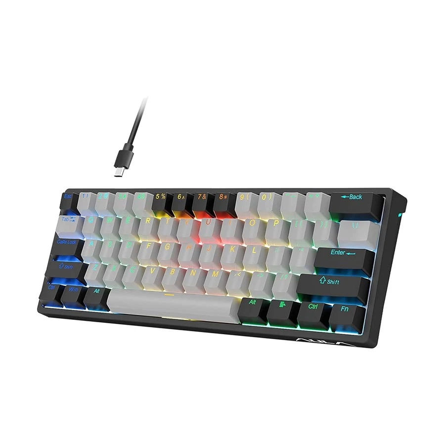 Aula F3261 RGB Hot Swap (Blue Switch) Wired Black &amp; Gray Mechanical Gaming Keyboard
