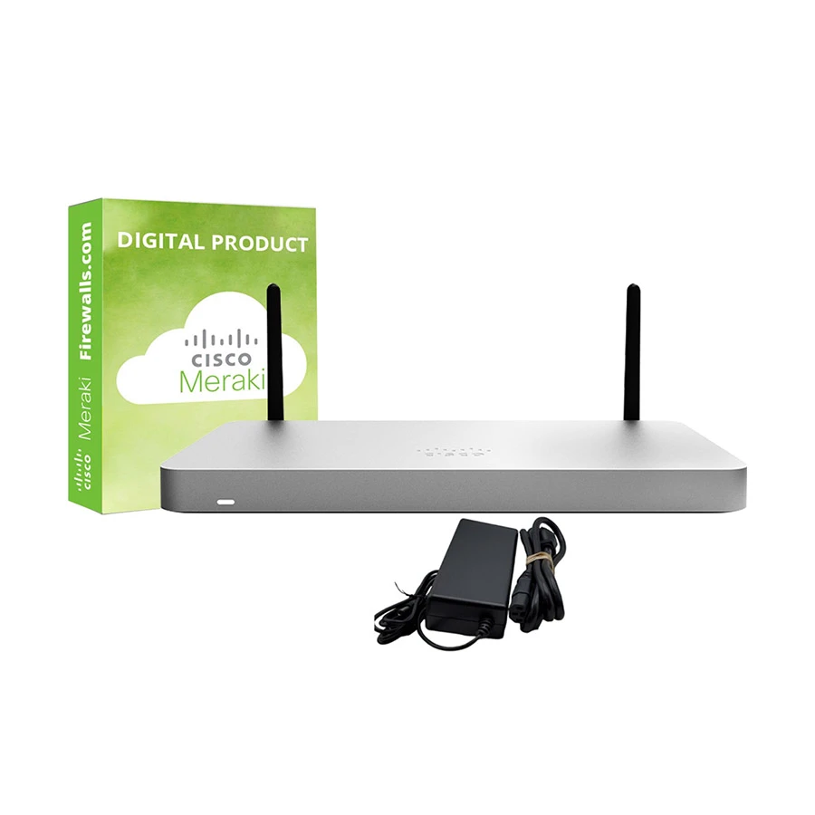 Cisco Meraki MX68W-HW Cloud Managed Firewall Network Router with Meraki MX68W Advanced Security License