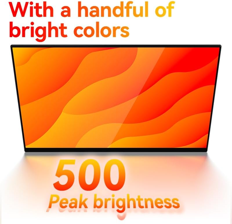 R13 Pro 15.6" 4K 16:10 Portable Monitor with 3840 x 2400 High Resolution 1000g Lightweight with Screentouch Functionality Gaming Display and Digital Art Work Portable Monitor