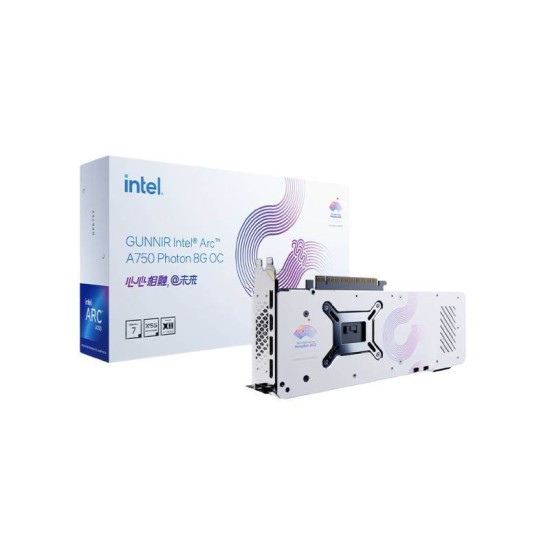 GUNNIR INTEL ARC A750 PHOTON 8G OC WHITE X GRAPHICS CARD ASIAN GAMES EDITION
