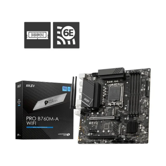MSI PRO B760M-A WIFI M-ATX Motherboard