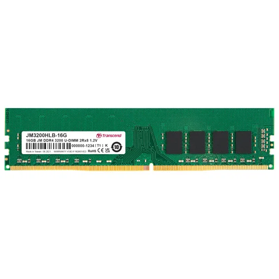 Transcend 16GB JM DDR4 3200Mhz U-DIMM 2Rx8 2Gx8 CL22 1.2V Desktop Ram
