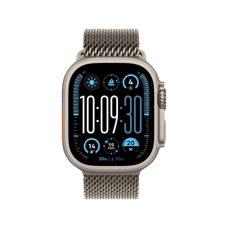 Apple Watch Ultra 2 GPS + Cellular, 49mm Natural Titanium Milanese Loop - M