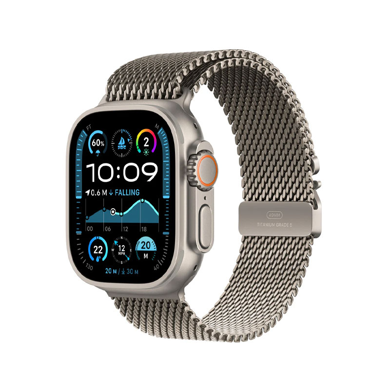 Apple Watch Ultra 2 GPS + Cellular, 49mm Natural Titanium Milanese Loop - M