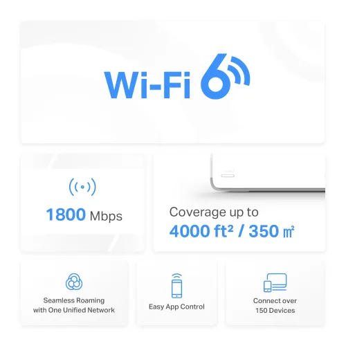 Mercusys Halo H70X AX1800 Dual Band WiFi Mesh Router (2 Pack)