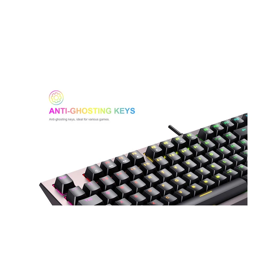Havit KB872L Wired Multi-Function RGB Backlit (Blue switch) Black-Ochre Gaming Keyboard