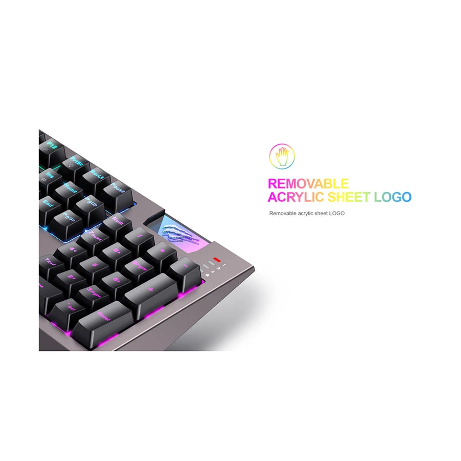Havit KB872L Wired Multi-Function RGB Backlit (Blue switch) Black-Ochre Gaming Keyboard
