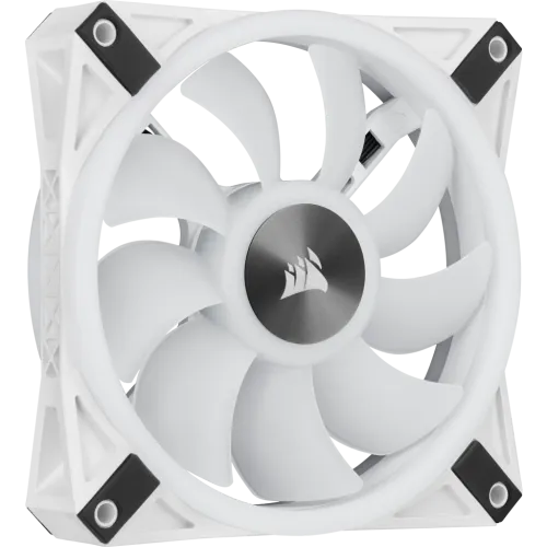 Corsair iCUE QL120 RGB 120mm PWM White Case Fan Triple Fan Kit with Lighting Node CORE