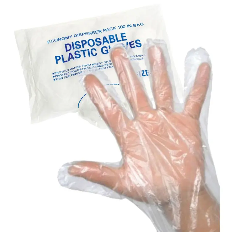 Poly Hand Gloves 100 pcs