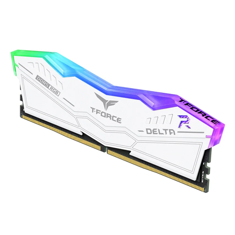 TEAM T-FORCE DELTA RGB WHITE 32GB DDR5 6000MHz CL38 Desktop Ram