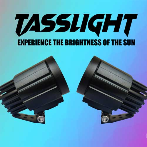 Tasslight Rigid- Fog Light for Motorcycle, Extremely Powerful, Relay-less Install