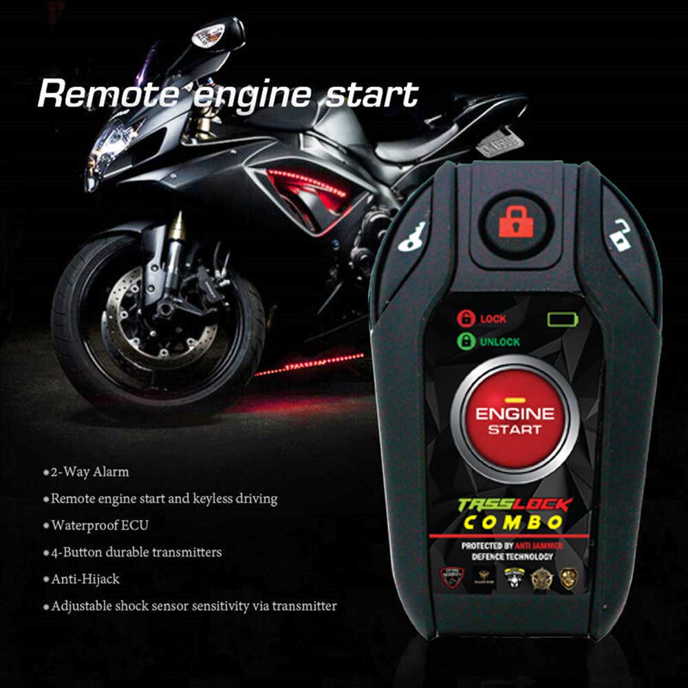 Tasslock Combo V3.0 : GPS + Automatic Lock Remote PKE Sensor for Motorcycle 2024
