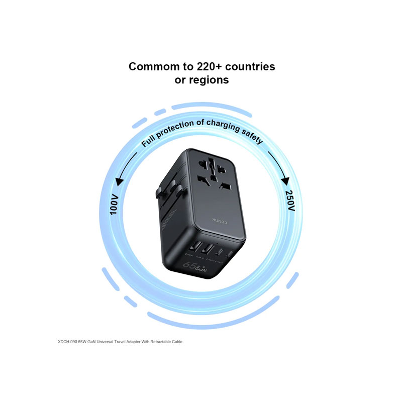 Xundd XDCH-090 65W GaN Universal Travel Adapter